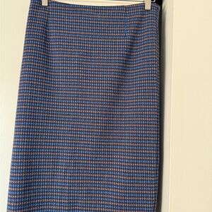 MaxMara Weekend Elegant Blue and Brown Pencil Skirt